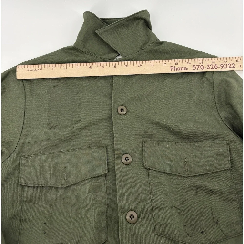 US Air‎ Force OG-507 Utility Shirt Vintage Military Olive Green Vietnam Dura